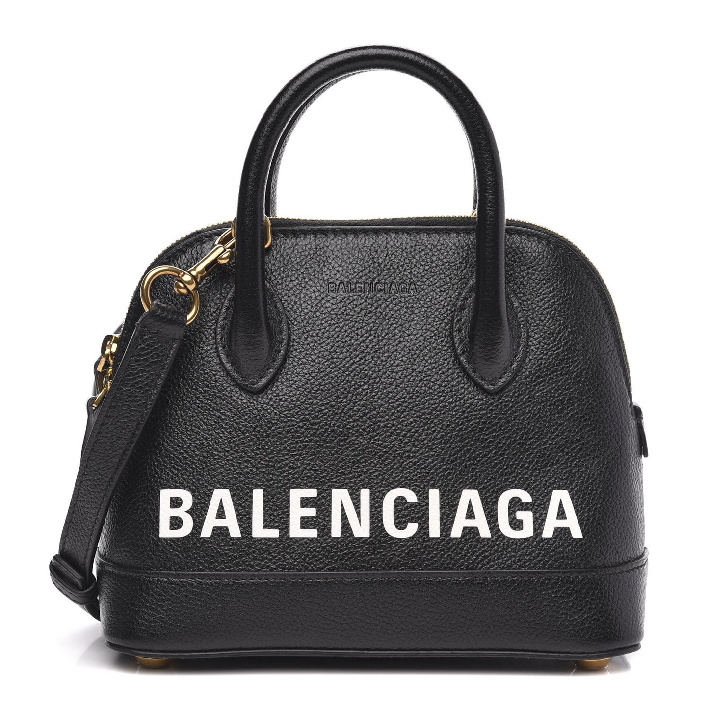 Grained Calfskin XXS Ville Top Handle Bag Black