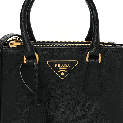 Prada Saffiano Lux Mini Galleria Double Zip Tote Black 7 of 12