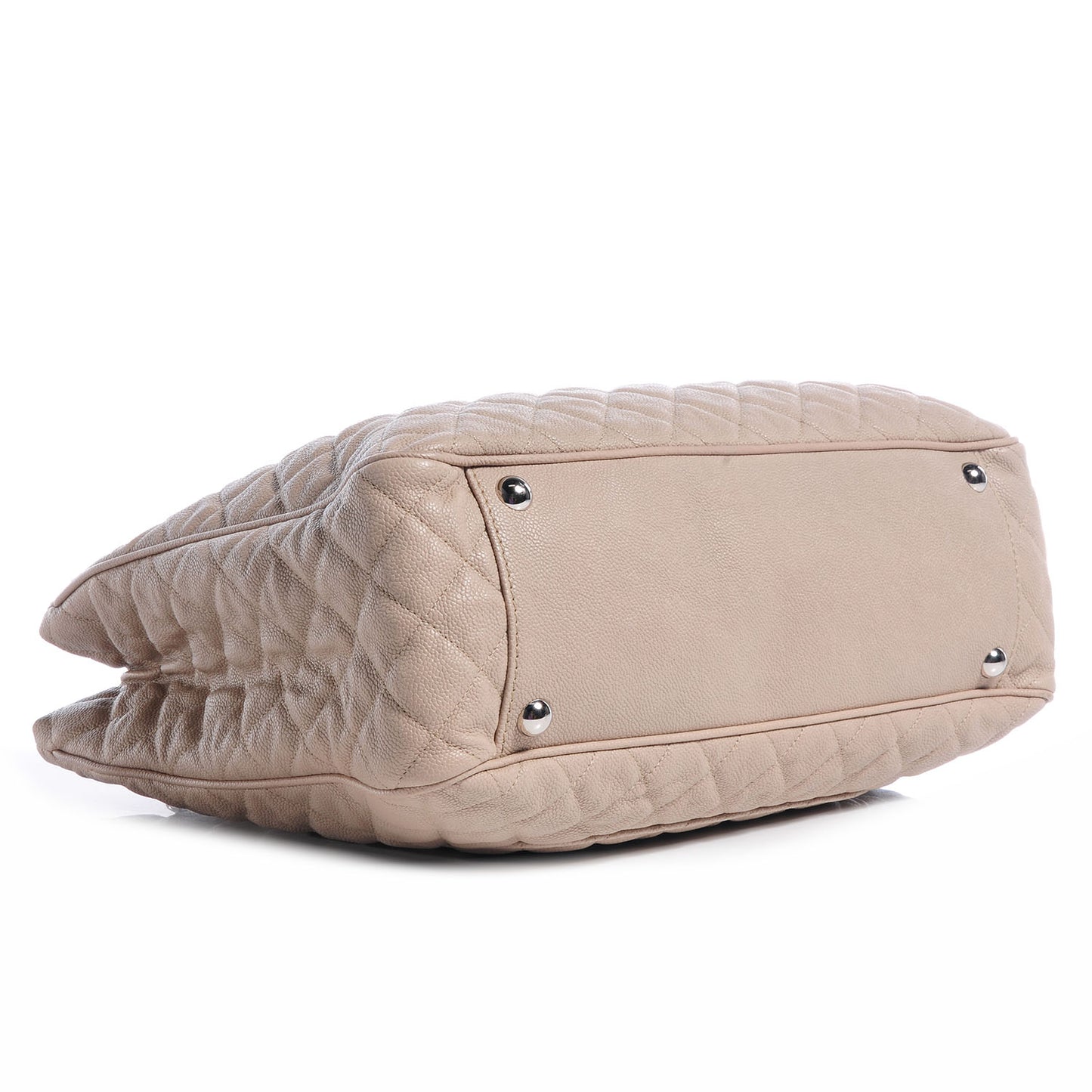 Caviar Quilted Large Shiva Tote Beige