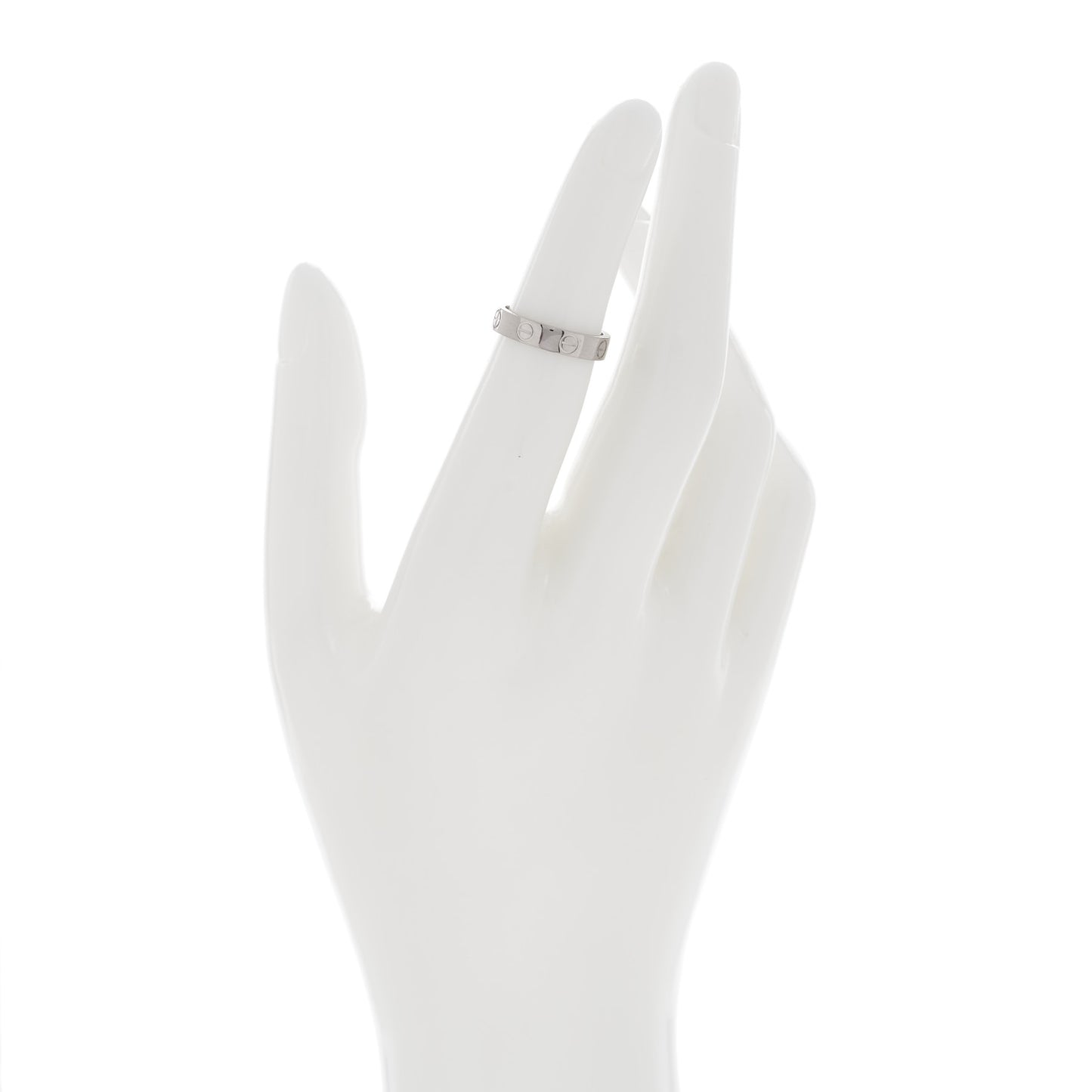 18K White Gold 3.5mm LOVE Wedding Band Ring 47 4