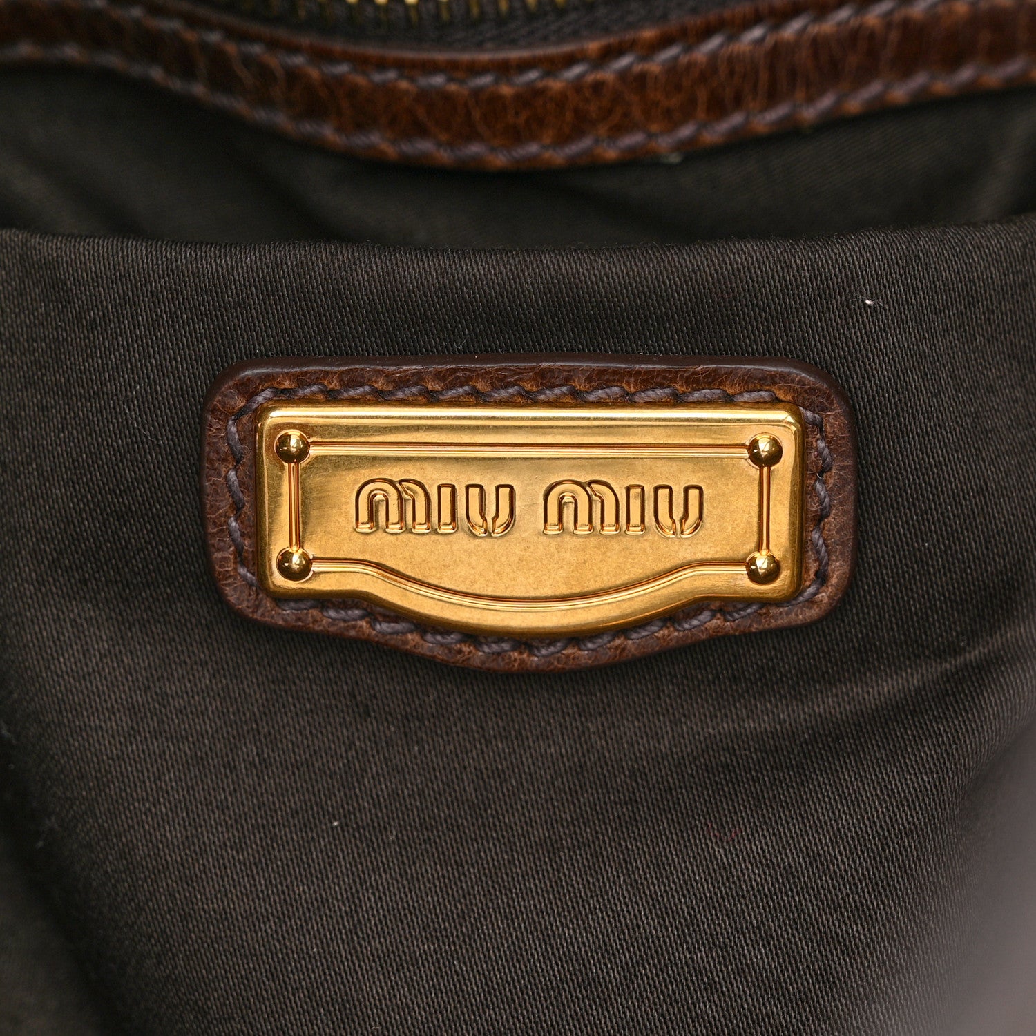 Miu Miu Vitello Lux Bow Bag Brown 6 of 11