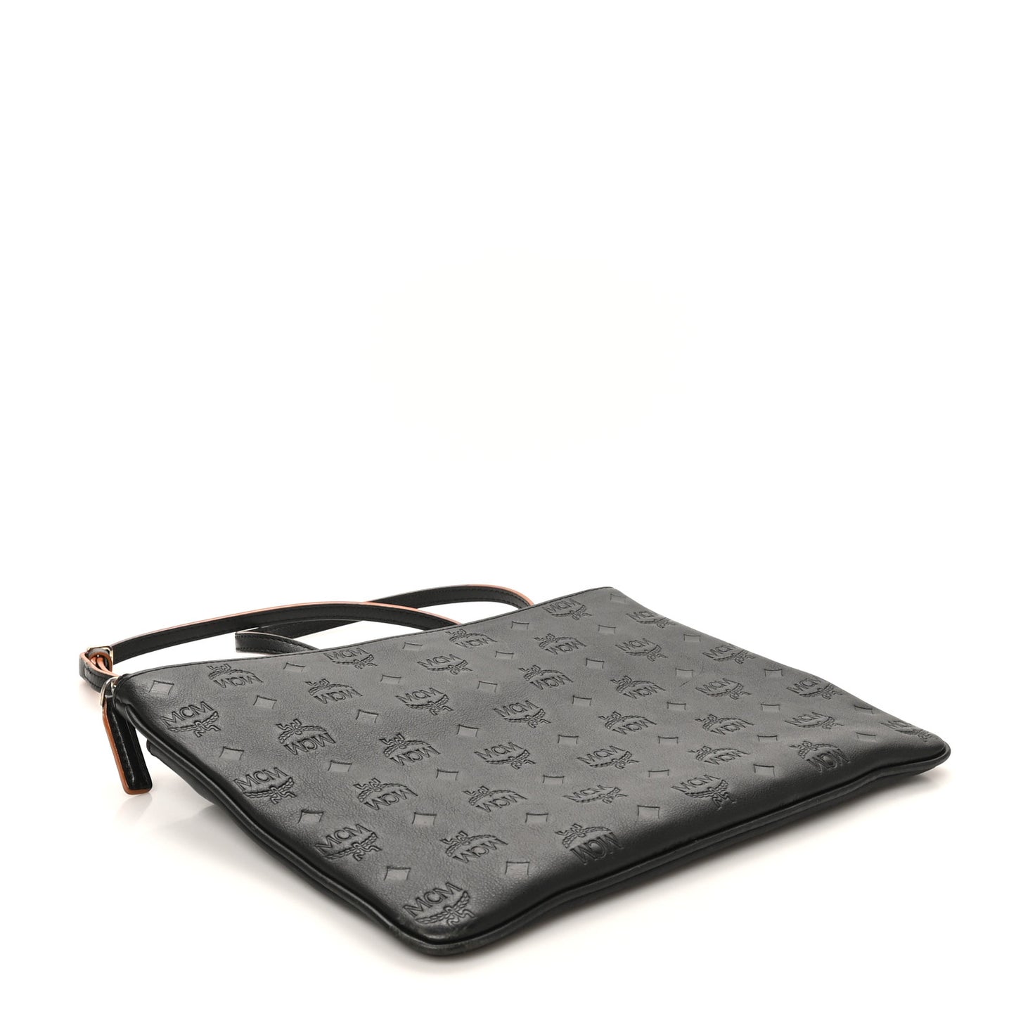 Calfskin Ottomar Monogram Medium Crossbody Pouch Black