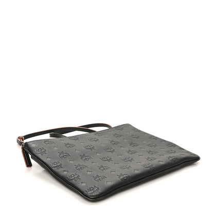 MCM Calfskin Ottomar Monogram Medium Crossbody Pouch Black 4 of 10