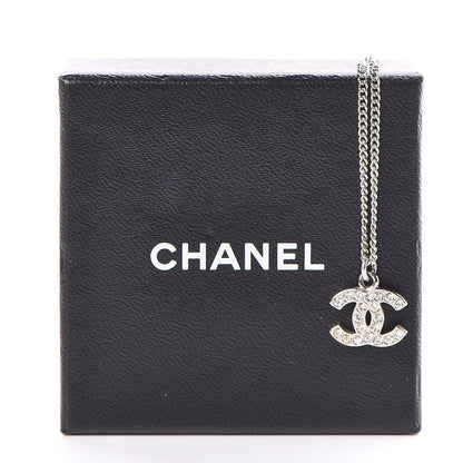 Chanel Crystal Timeless CC Necklace Silver 6 of 6