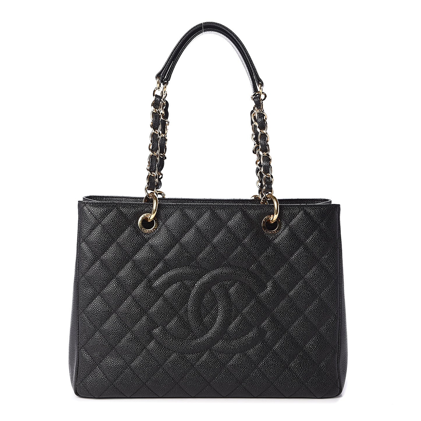 Caviar Quilted Grand Shopping Tote GST Black