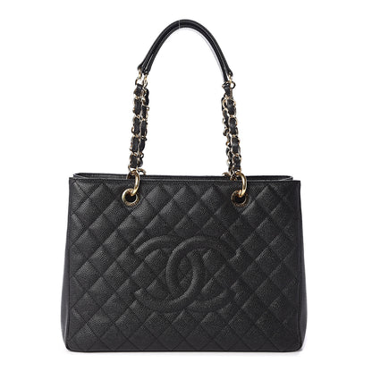 Chanel Caviar Quilted Grand Shopping Tote GST Black 1 of 9