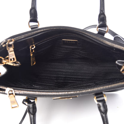 Prada Saffiano Small Galleria Double Zip Tote Black 5 of 16
