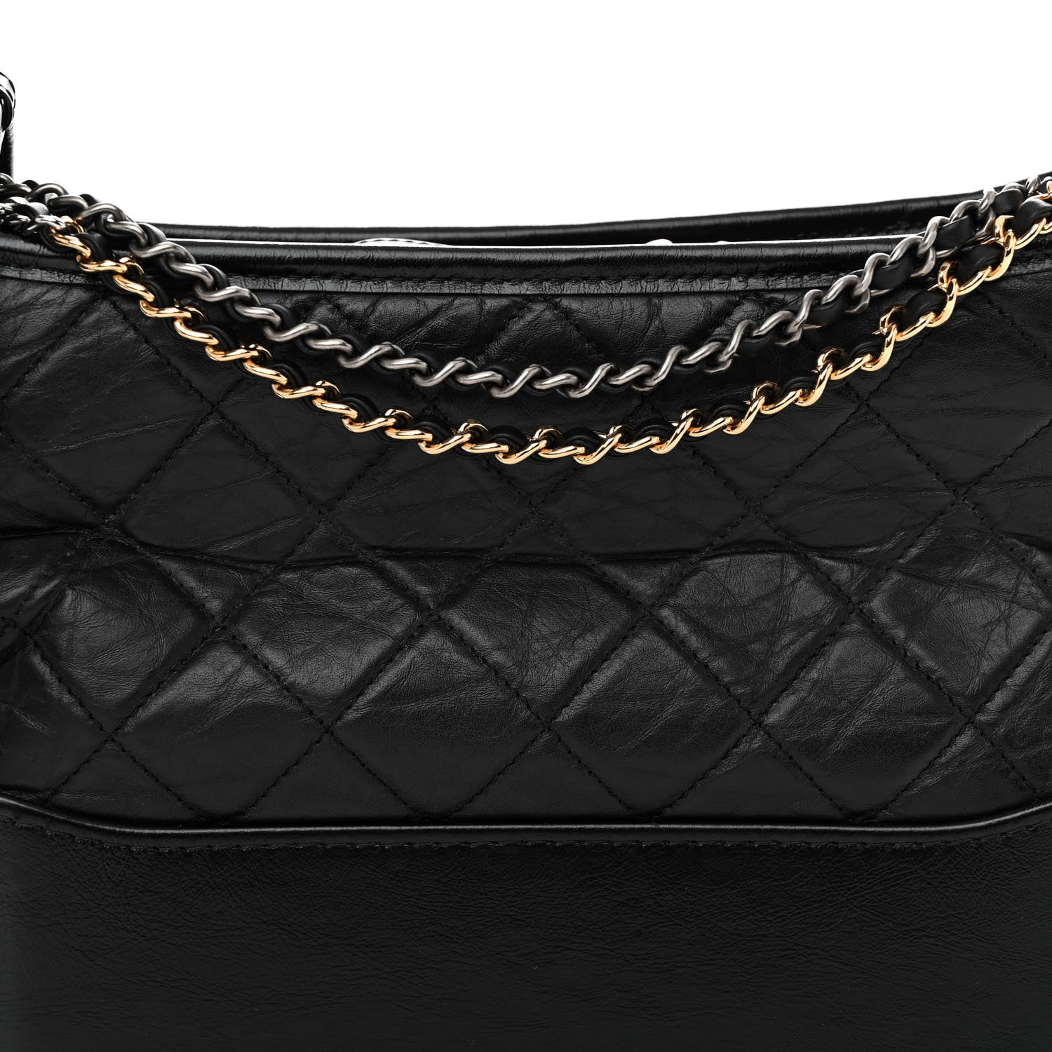 Chanel Aged Calfskin Quilted New Medium Gabrielle Hobo Black 8 of 11