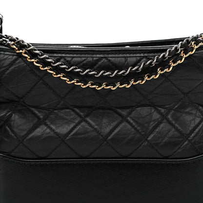 Chanel Aged Calfskin Quilted New Medium Gabrielle Hobo Black 8 of 11