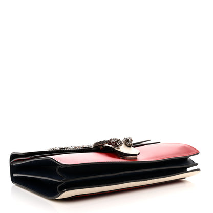 Gucci Calfskin Bee Embroidered Medium Dionysus Shoulder Bag White Blue Hibiscus Red 4 of 13