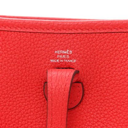 Hermes Taurillon Maurice Evelyne TPM Rouge De Coeur Bleu Du Nord 6 of 10
