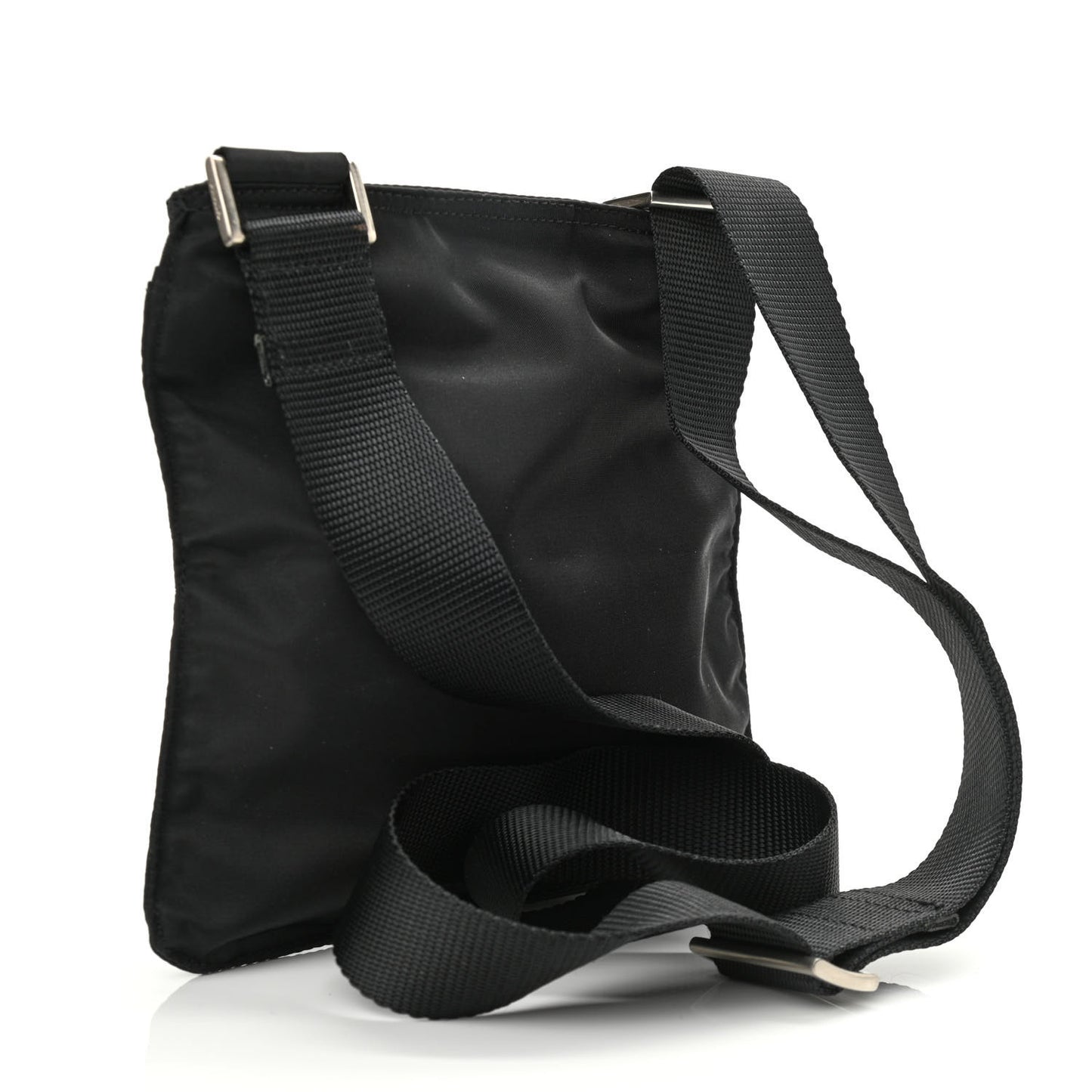 Nylon Vela Flat Messenger Bag Black