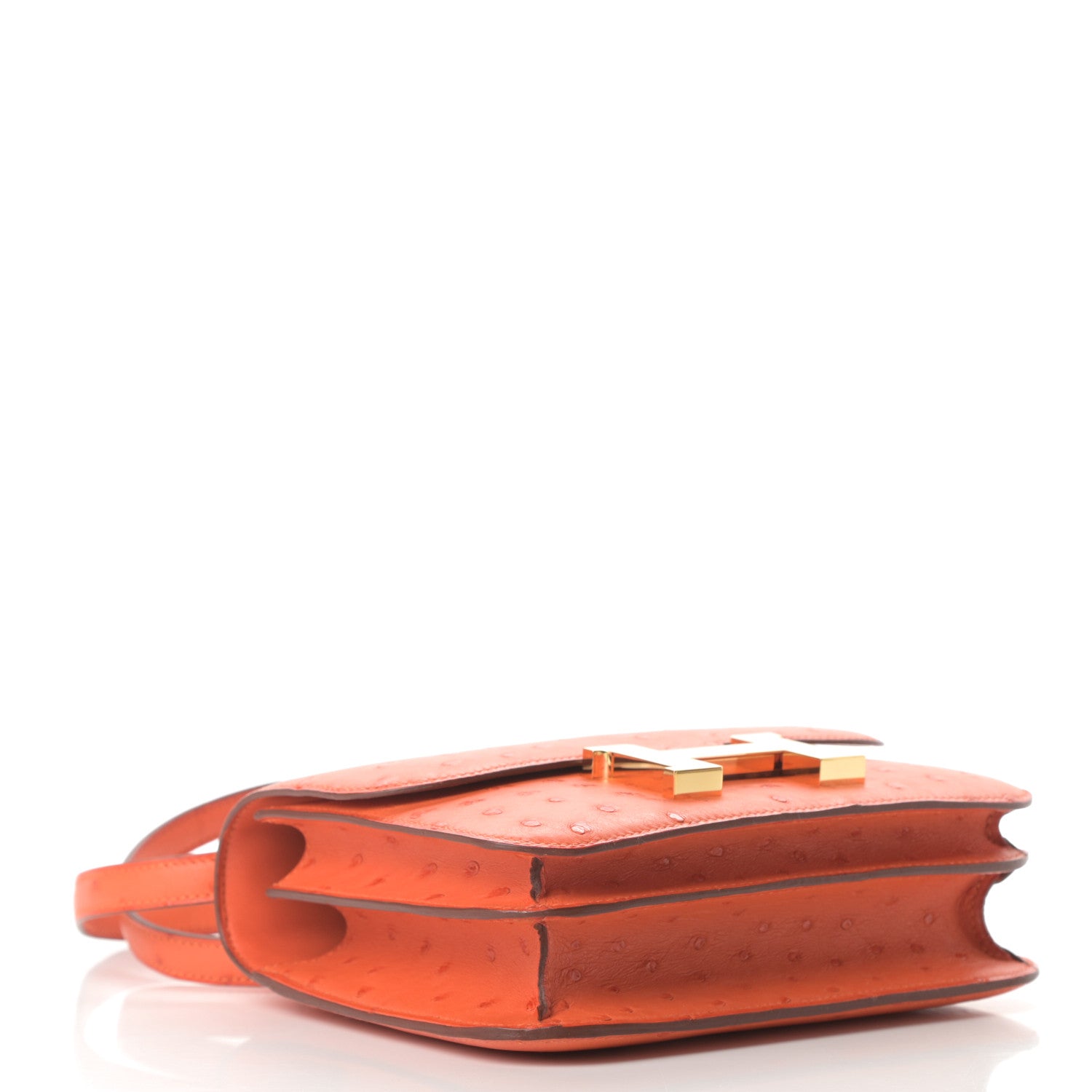 Hermes Ostrich Constance 18 Tangerine 4 of 11