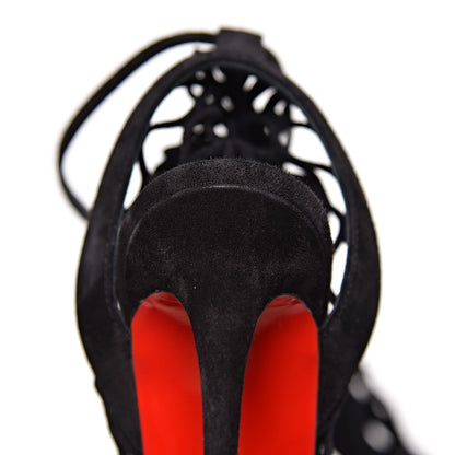 Christian Louboutin Veau Velours PVC Fishnet Zoom 100 Sandal 36 Black 11 of 11