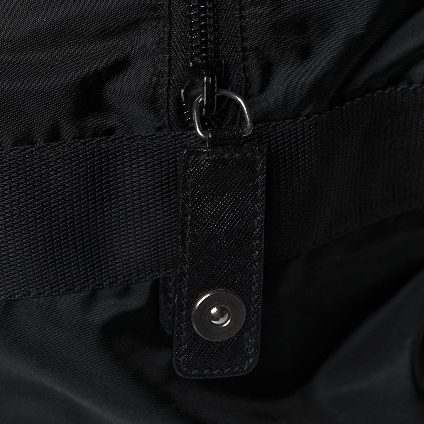 Tessuto Nylon Saffiano Viaggio Carry On Travel Bag Black