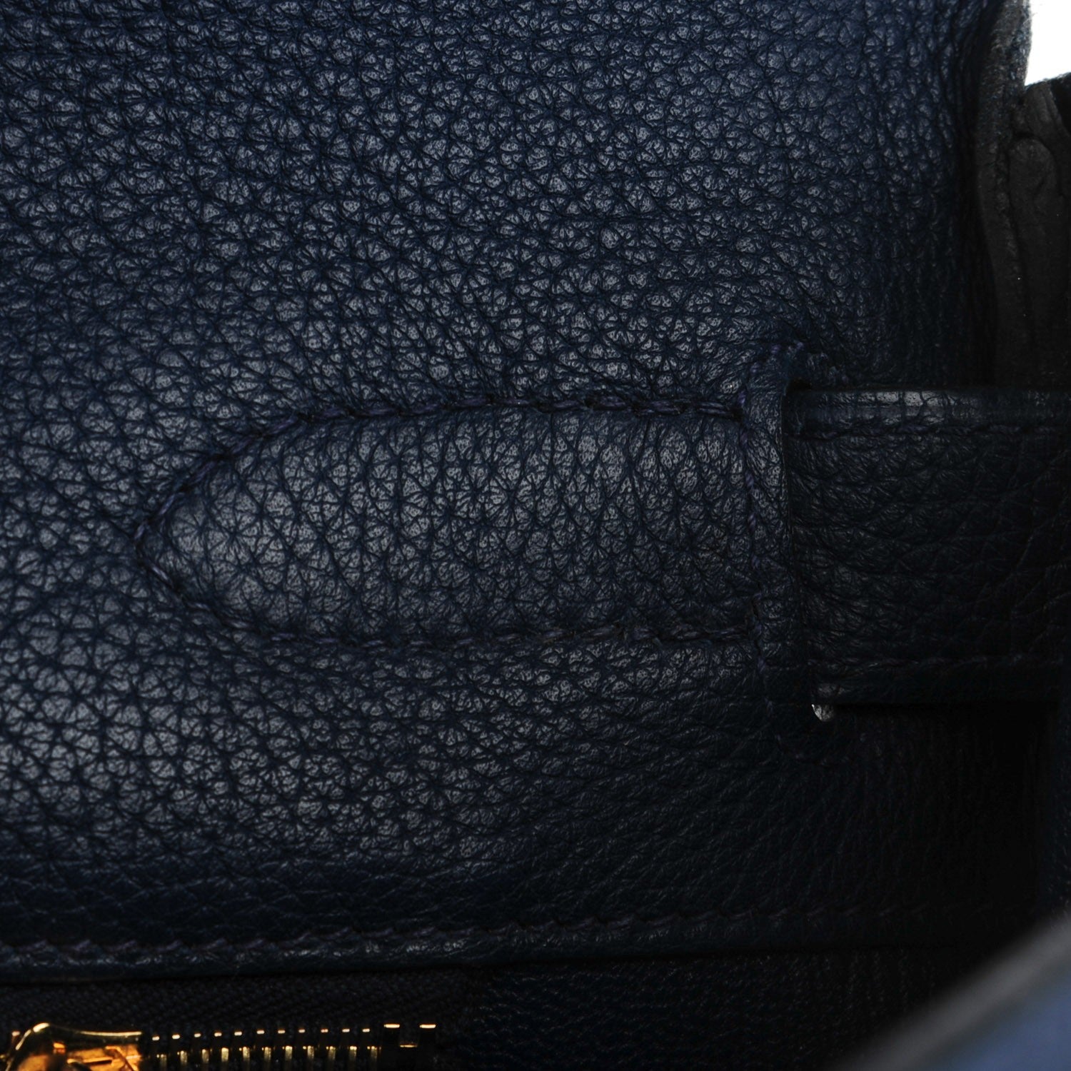 Hermes Taurillon Clemence Shoulder Kelly 40 Bleu De Malte 9 of 21