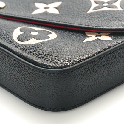 Louis Vuitton Empreinte Monogram Giant Felicie Pochette Black Beige 9 of 9