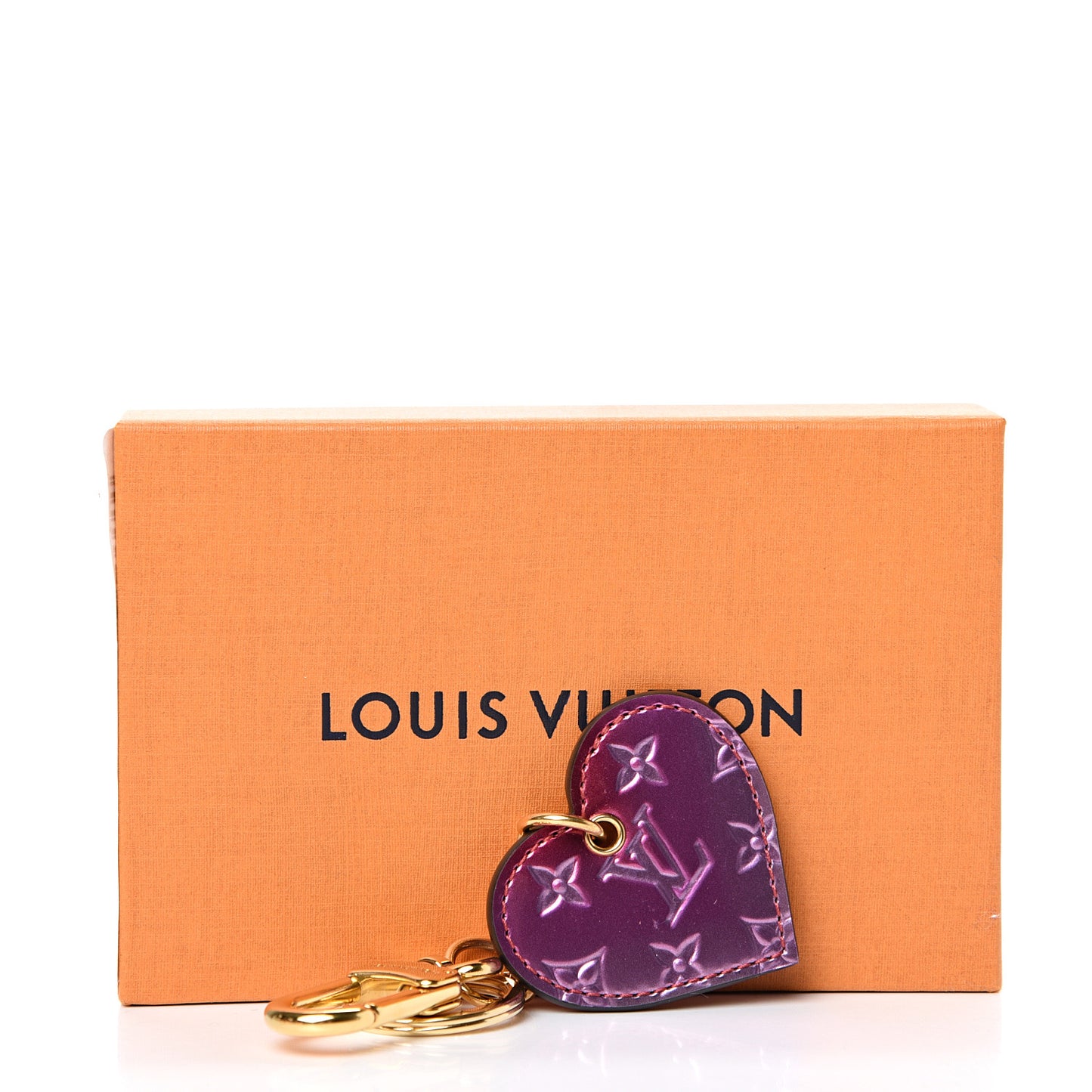 Vernis Degrade Love Lock Heart Key Holder Bag Charm Pink Red