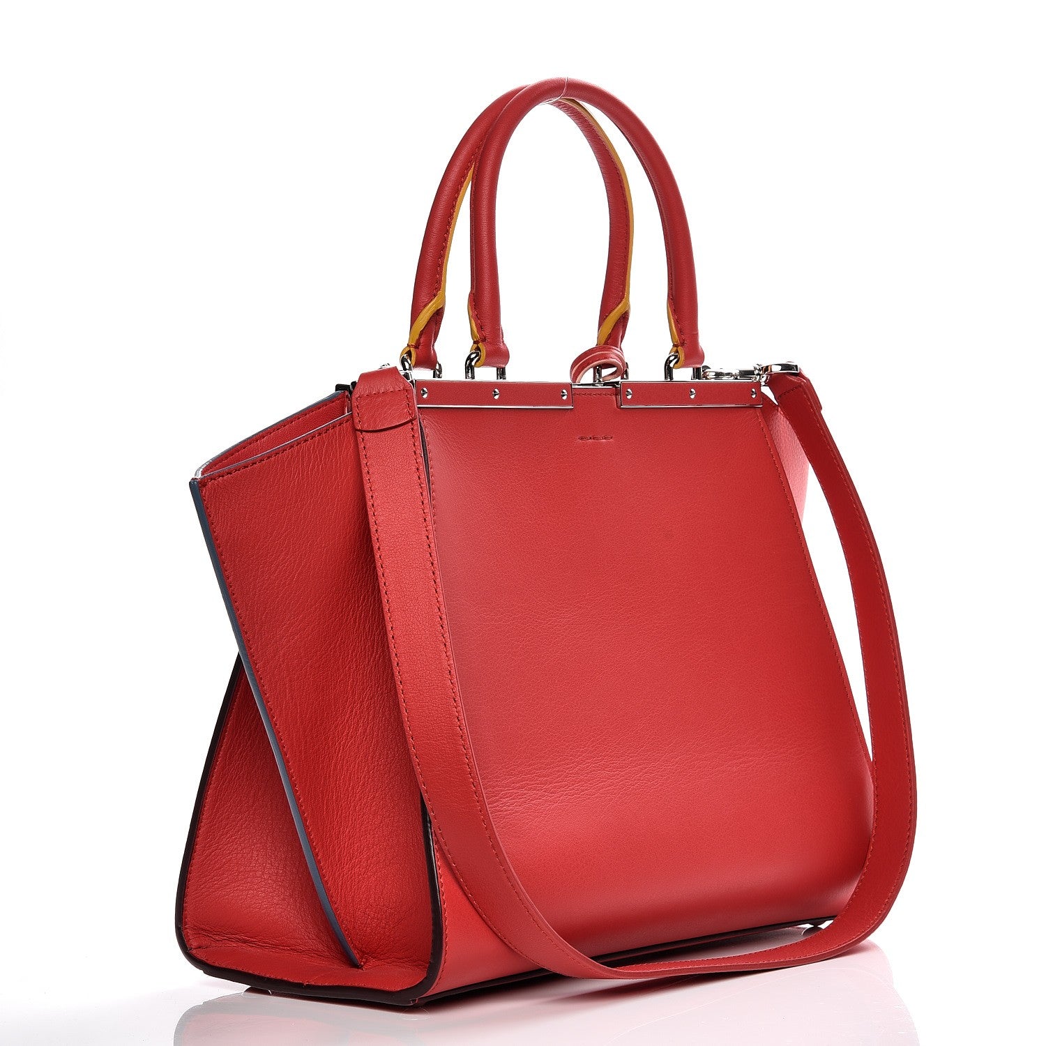 Fendi Vitello Dolce Century Petite 3Jours Tote Fiamma 4 of 10