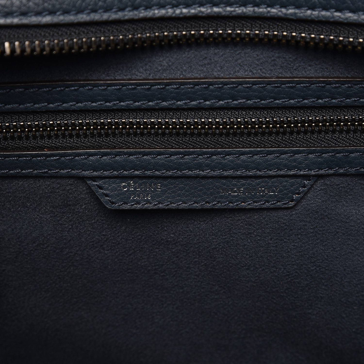 Celine Drummed Calfskin Mini Luggage Orage 9 of 10