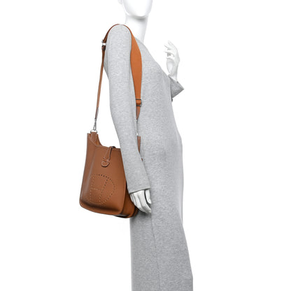 Hermes Taurillon Clemence Evelyne III PM Gold 2 of 10