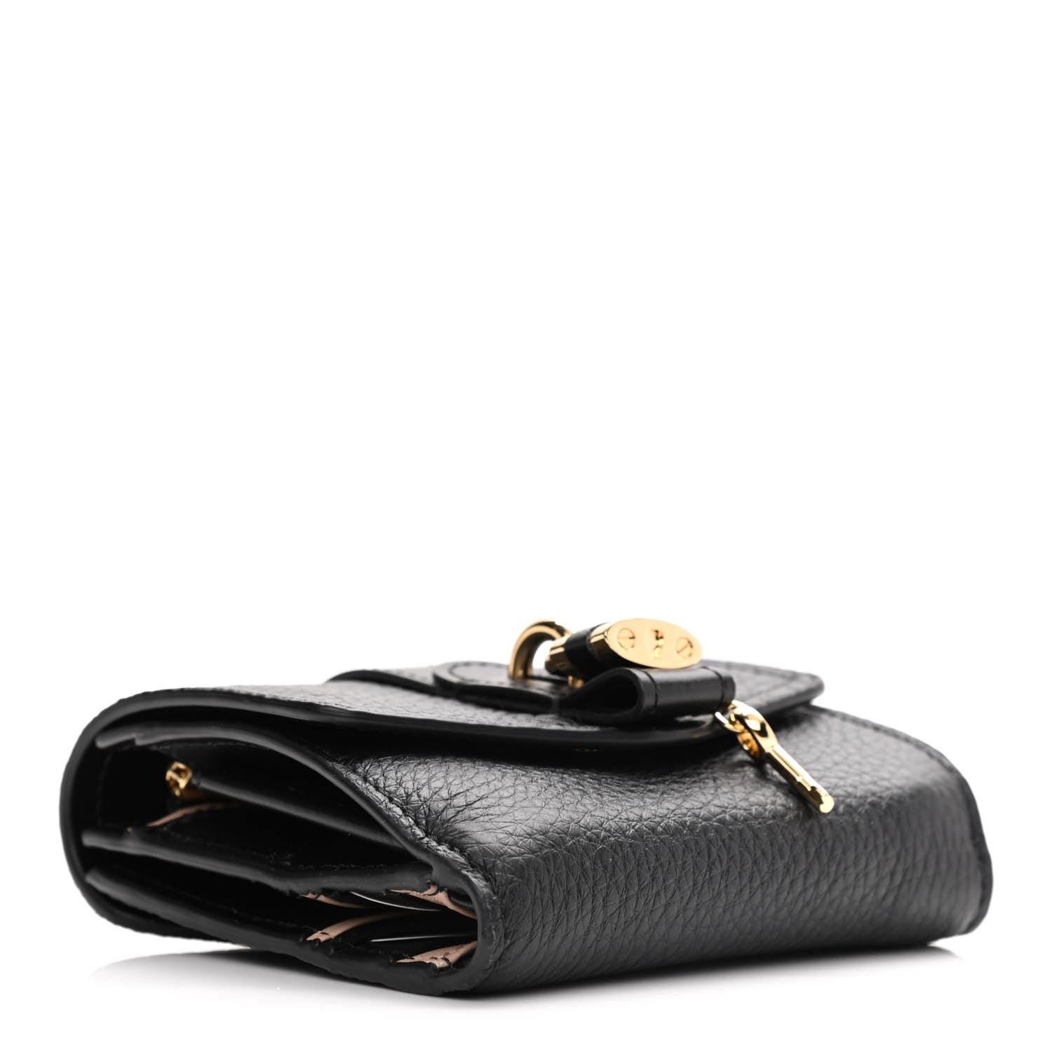 Chloe Grained Calfskin Small Aby Tri-Fold Wallet Black 4 of 10