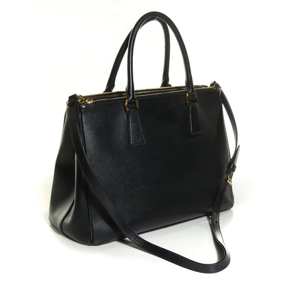 Prada Saffiano Lux Medium Double Zip Tote Nero Black 3 of 10