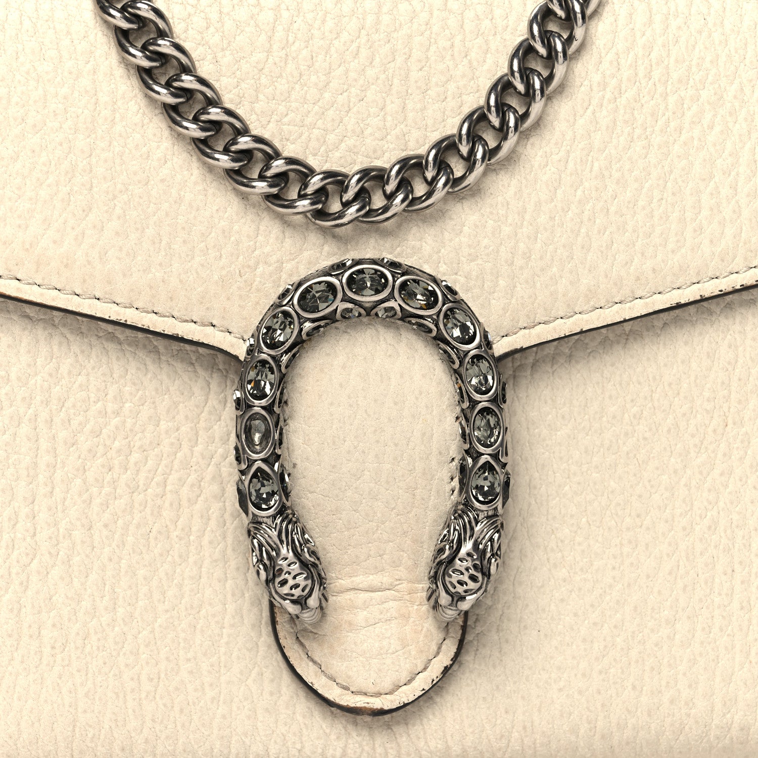 Gucci Dollar Calfskin Mini Dionysus Chain Wallet Mystic White 8 of 15