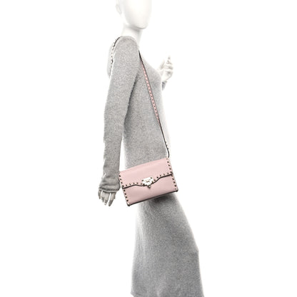 Valentino Garavani Vitello Medium Rockstud Flip Lock Crossbody Bag Rose Quartz 2 of 9
