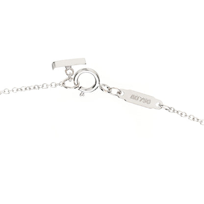 Tiffany 18K White Gold Small T Smile Pendant Necklace 5 of 5