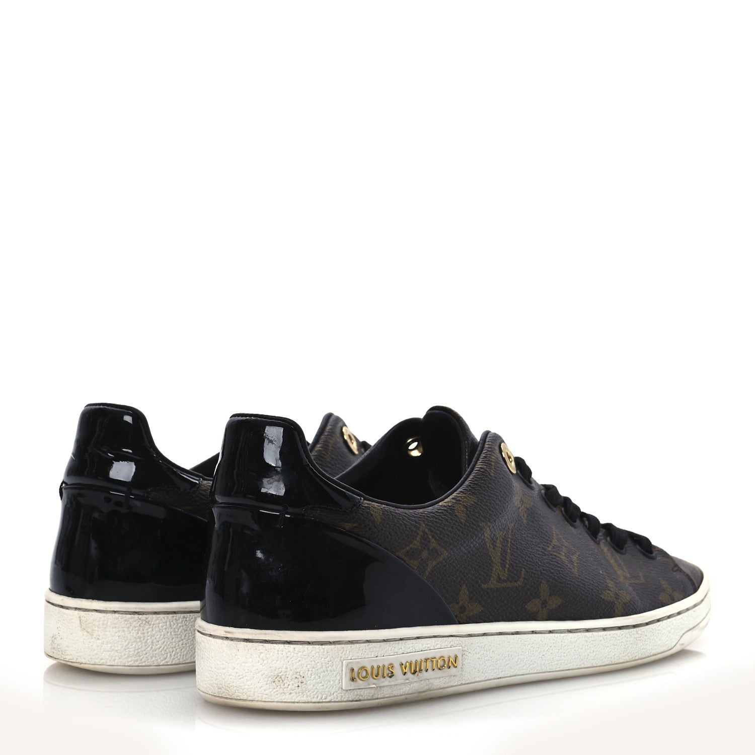 Louis Vuitton Patent Monogram Frontrow Sneakers 37.5 5 of 13