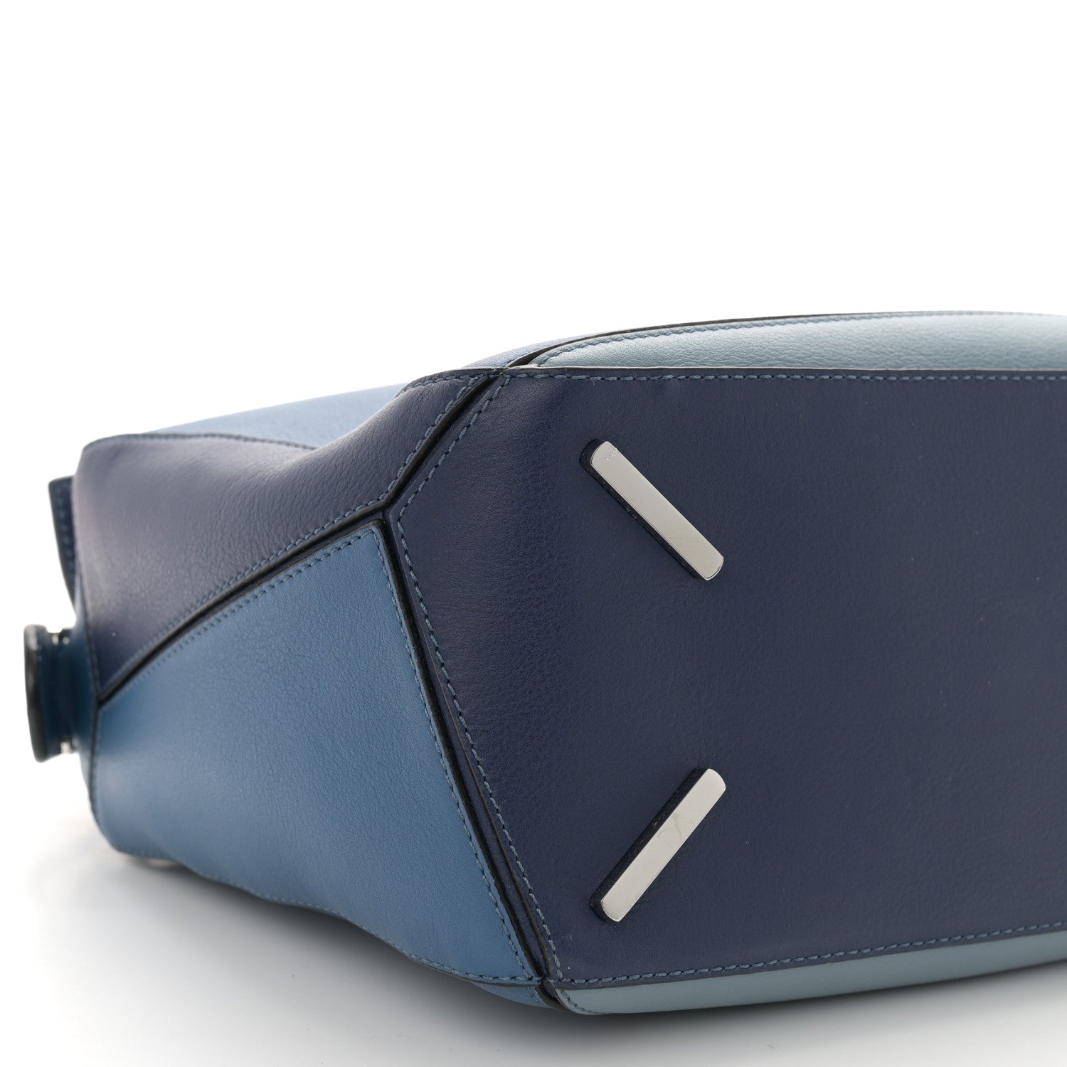 Loewe Calfskin Medium Puzzle Bag Marine Stone Steel Blue 9 of 11