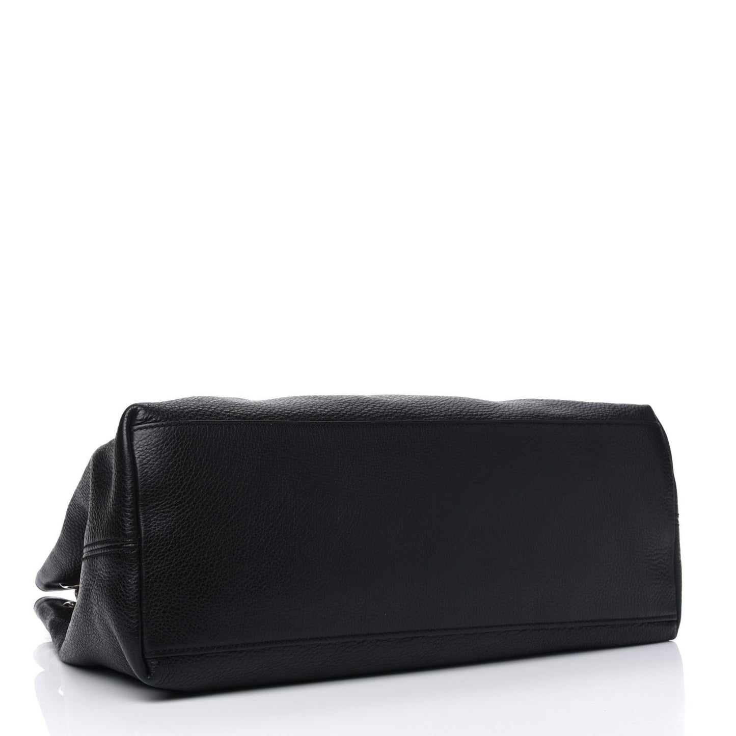 Pebbled Calfskin Medium Soho Chain Shoulder Bag Black