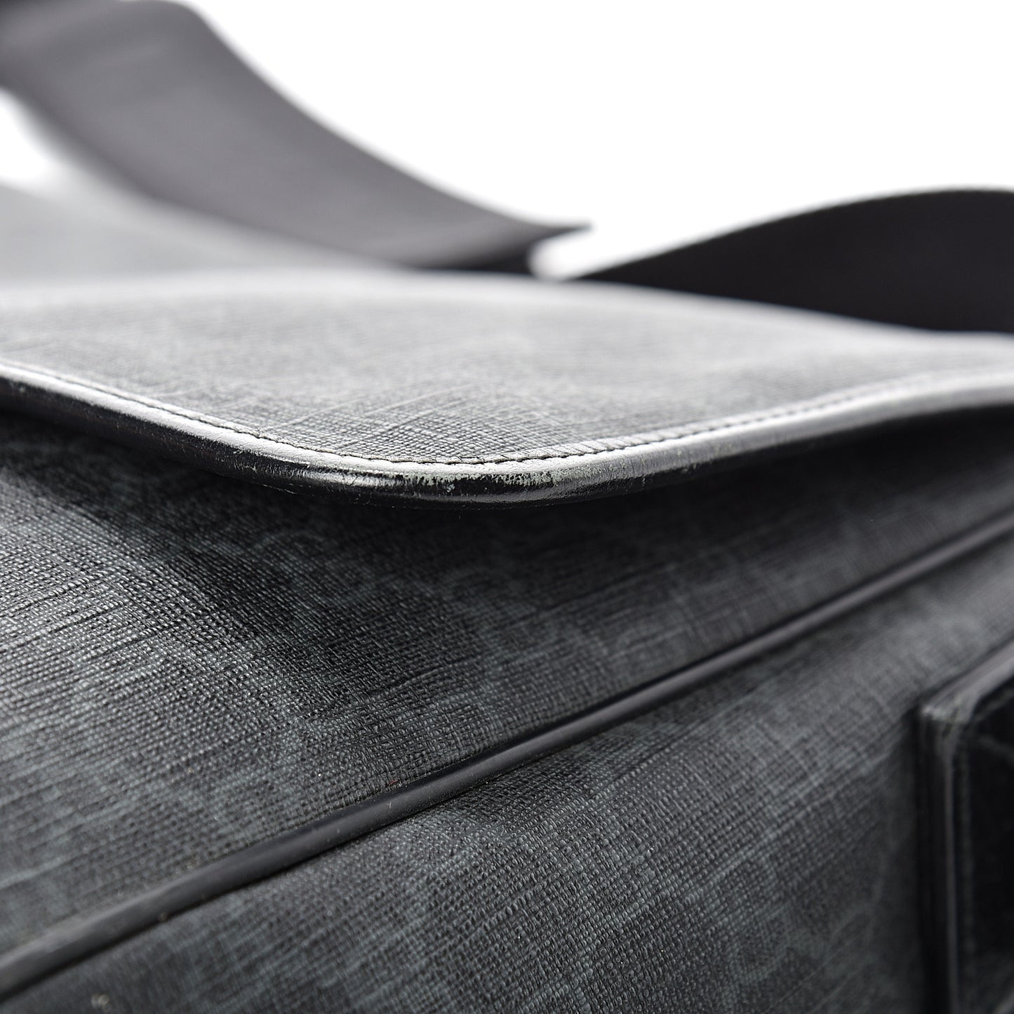 GG Plus Monogram Medium Flap Messenger Bag Black