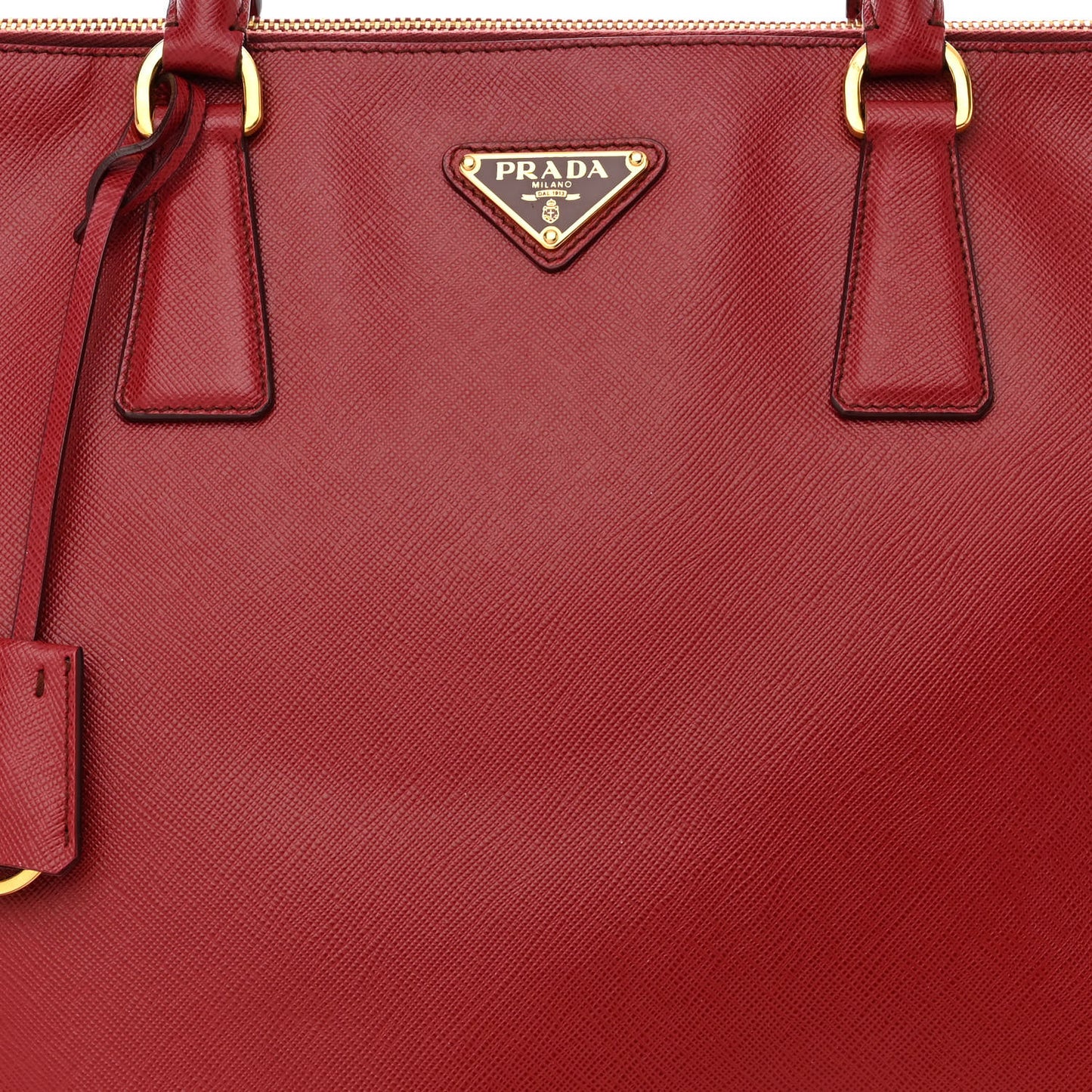 Saffiano Large Galleria Double Zip Tote Fuoco