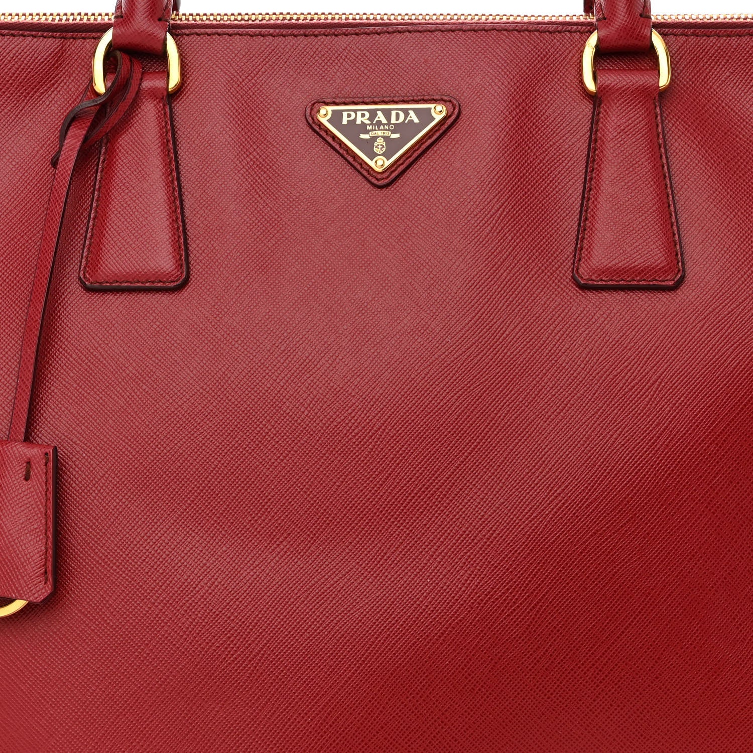 Prada Saffiano Large Galleria Double Zip Tote Fuoco 10 of 13