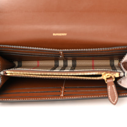 Burberry Vintage Check Grain Calfskin Halton Wallet Tan 5 of 15