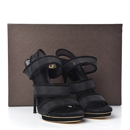Gucci Kid Scamosciato Mesh Bette Sandals 37.5 Black 9 of 9