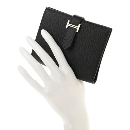 Hermes Epsom Bearn Compact Wallet Black 2 of 7