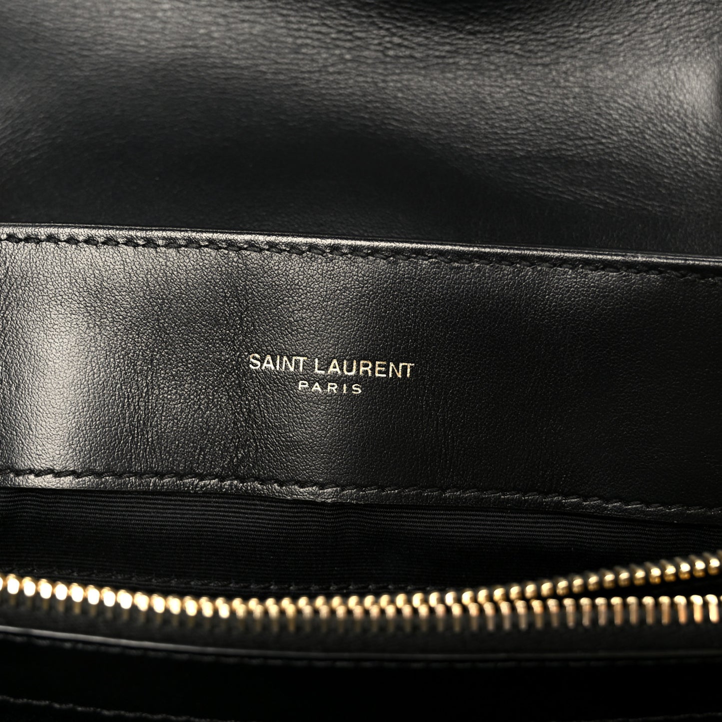Calfskin Y Quilted Monogram Medium Loulou Chain Satchel Black