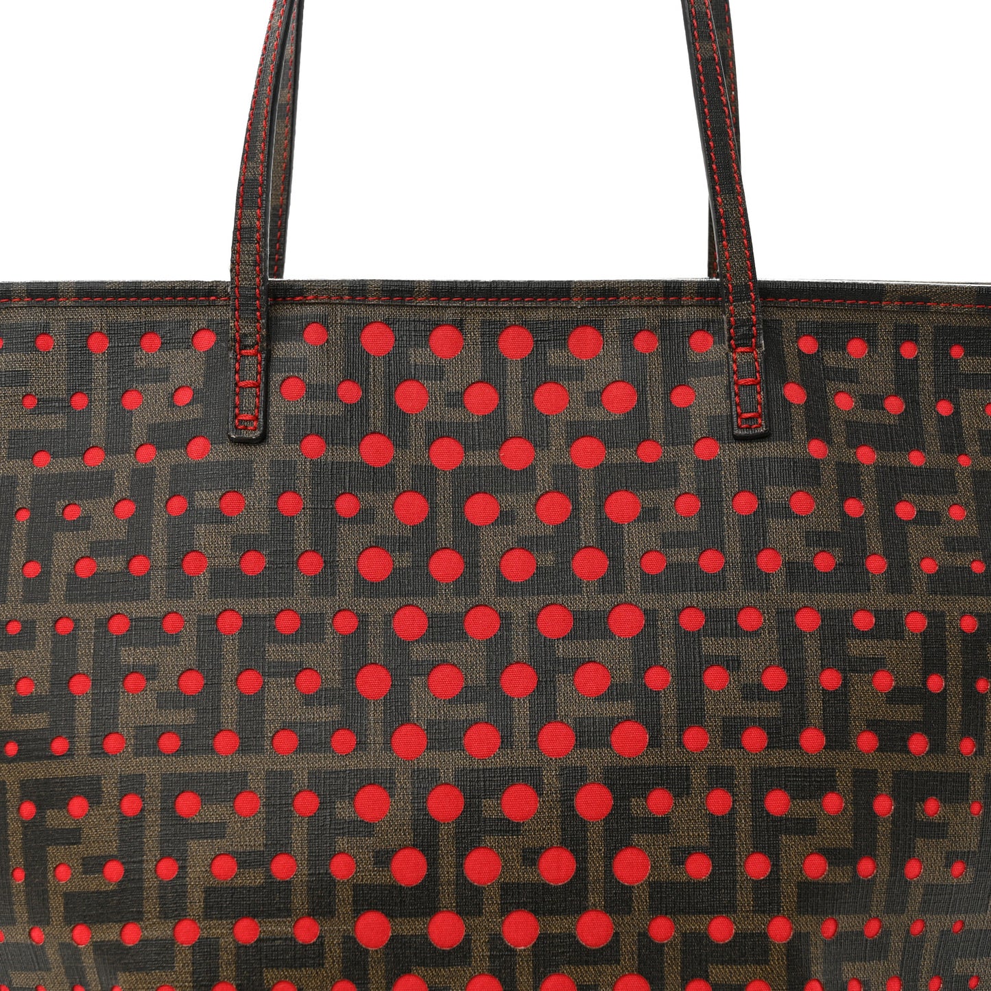 Zucca Spalmati Perforated Medium Roll Tote Tobacco Red