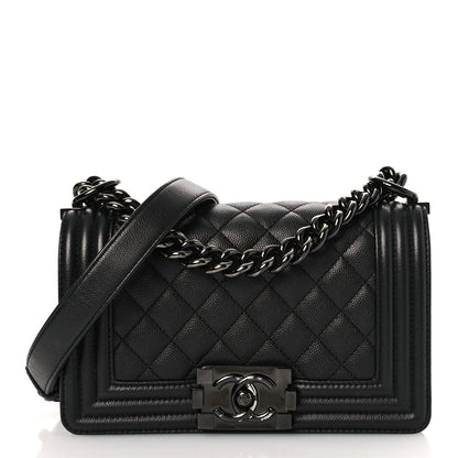 Chanel Caviar Quilted Small Boy Flap So Black 1 of 14