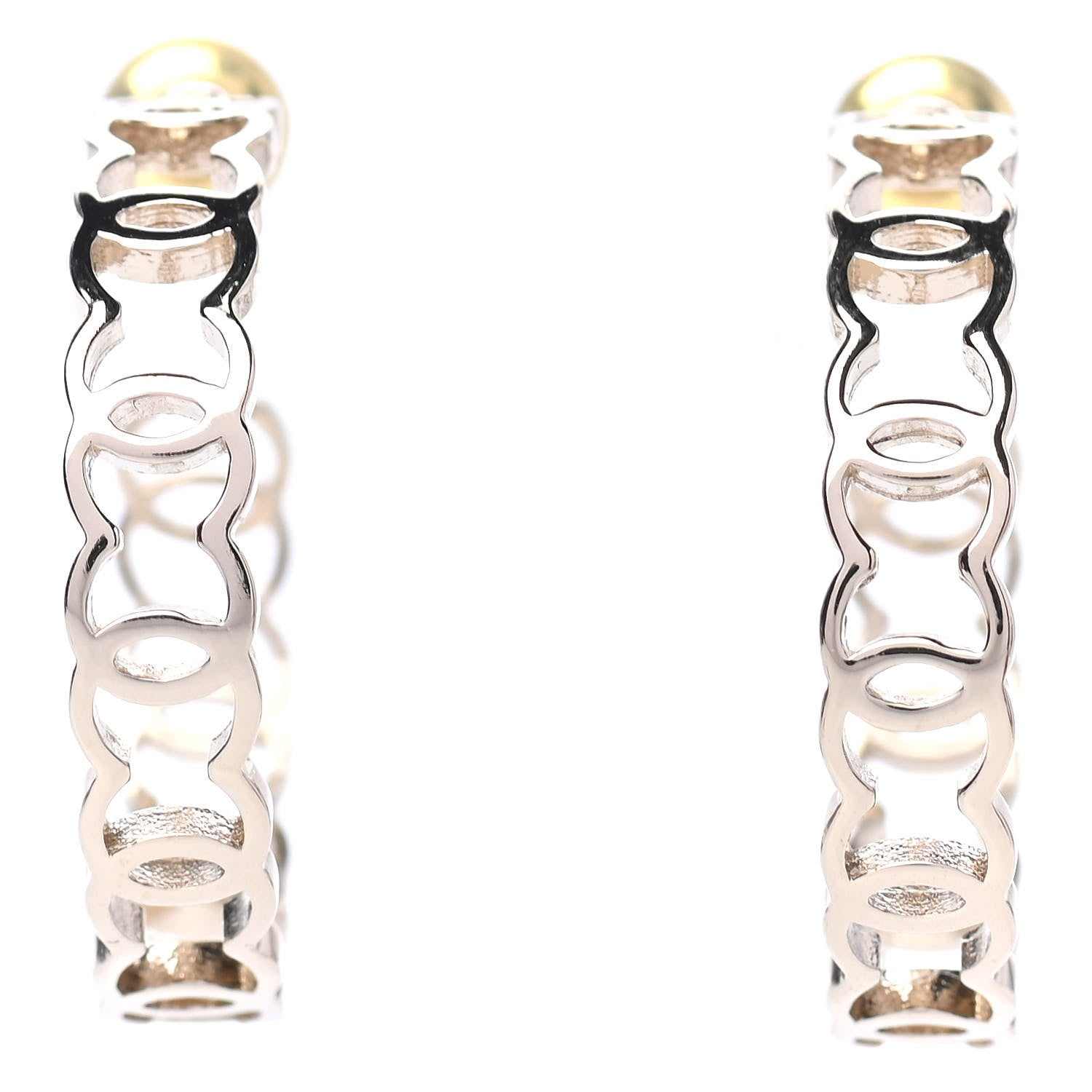 Chanel Metal CC Hoop Earrings Gold 1 of 4