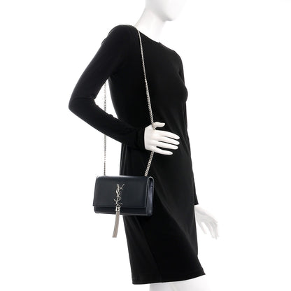 Saint Laurent Calfskin Medium Classic Monogram Kate Tassel Satchel Coal 2 of 6