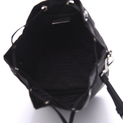 Prada Saffiano Tessuto Nylon Vela Bucket Wristlet Black 4 of 8