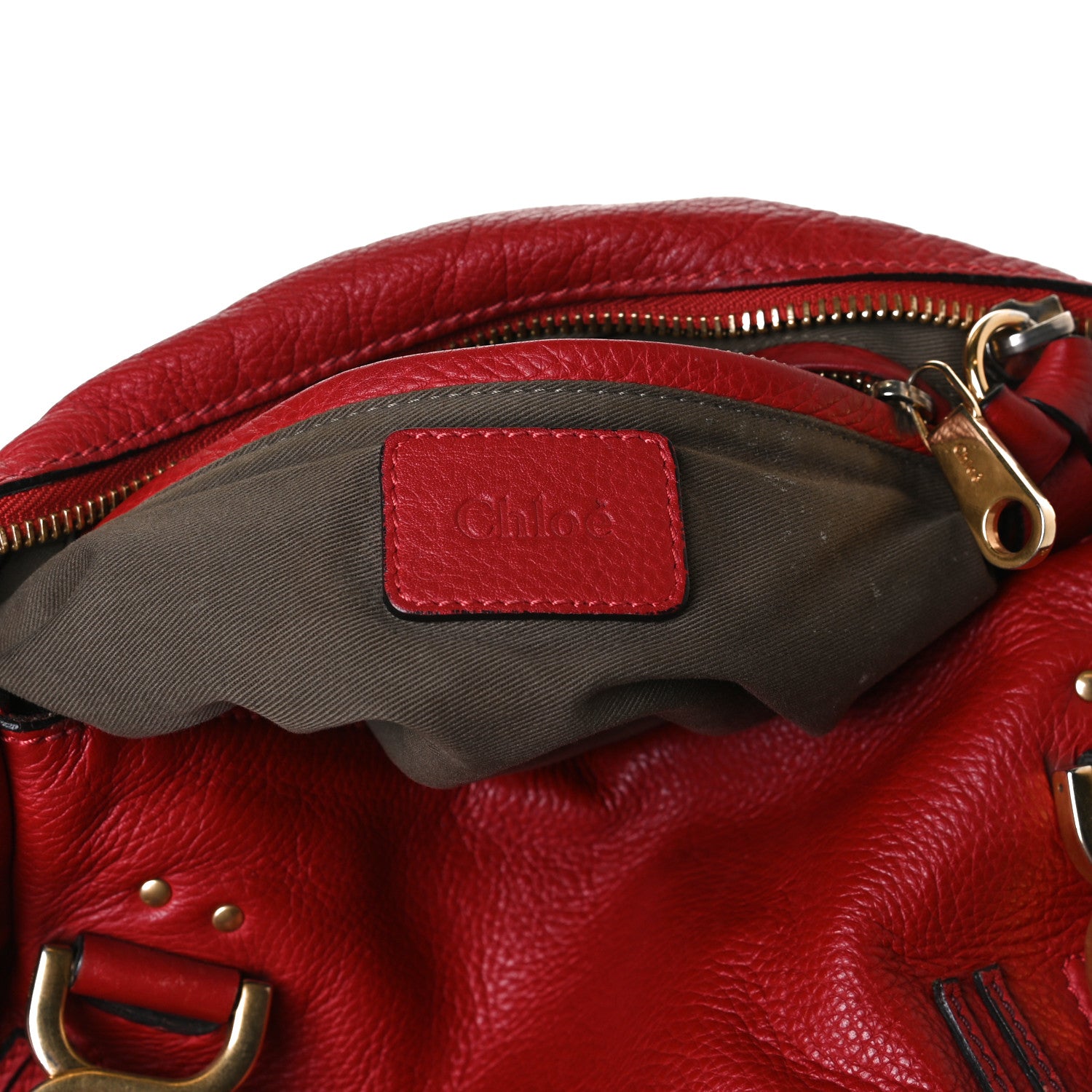 Chloe Calfskin Medium Marcie Satchel Peony Red 5 of 25