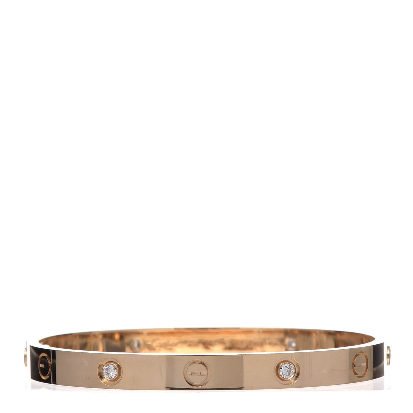 18K Yellow Gold 4 Diamond LOVE Bracelet 18