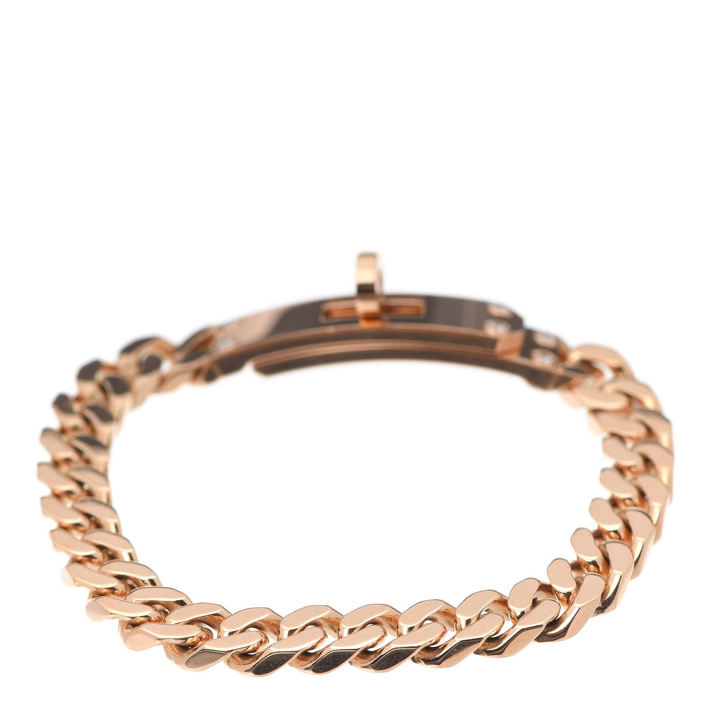 18K Rose Gold Diamond PM Kelly Chaine Bracelet XS