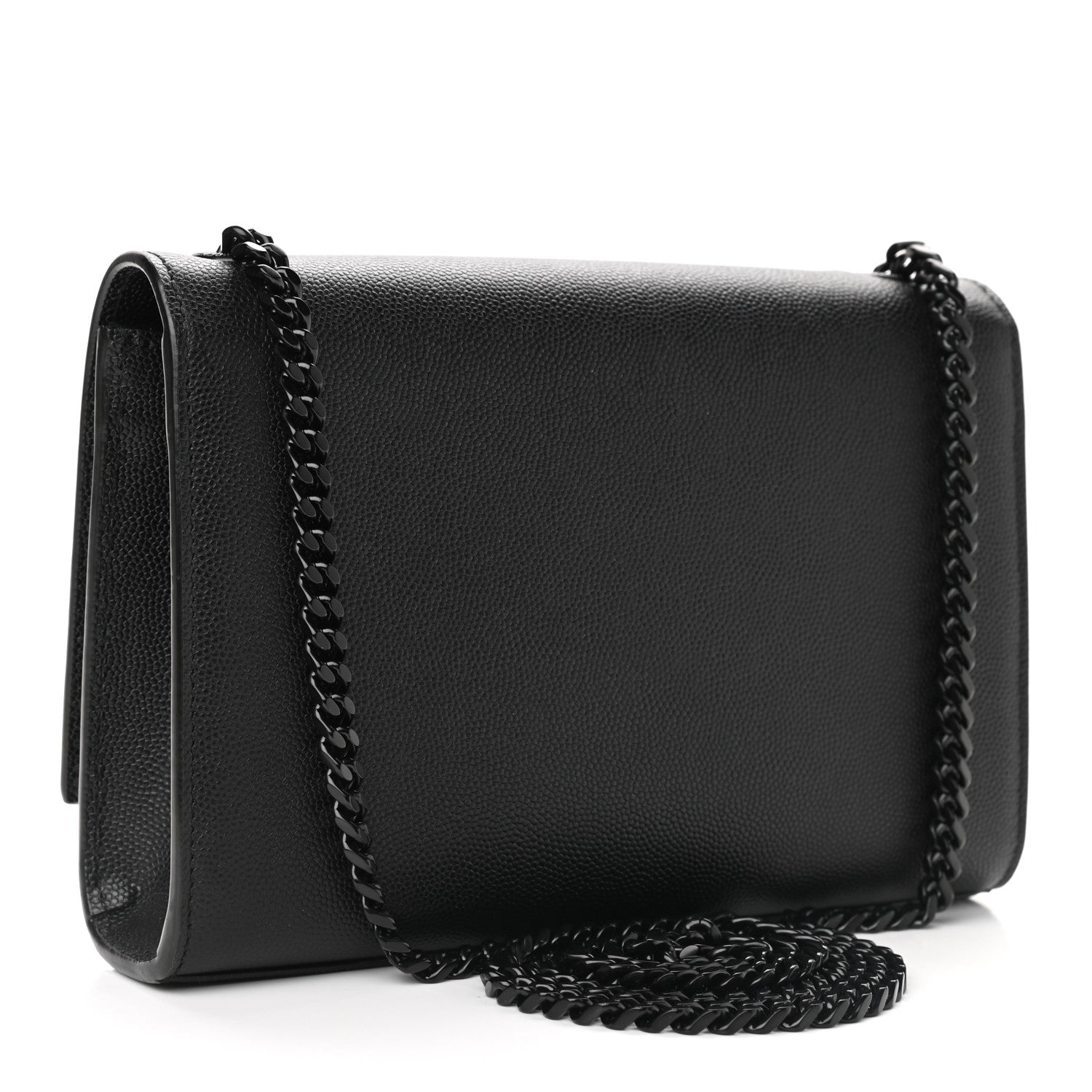 Saint Laurent Grain De Poudre Small Monogram Kate Satchel Black 4 of 13