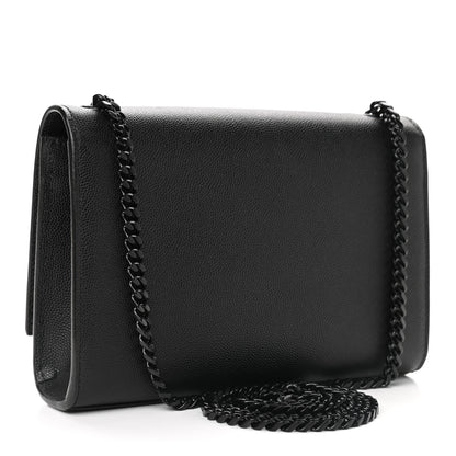 Saint Laurent Grain De Poudre Small Monogram Kate Satchel Black 4 of 13